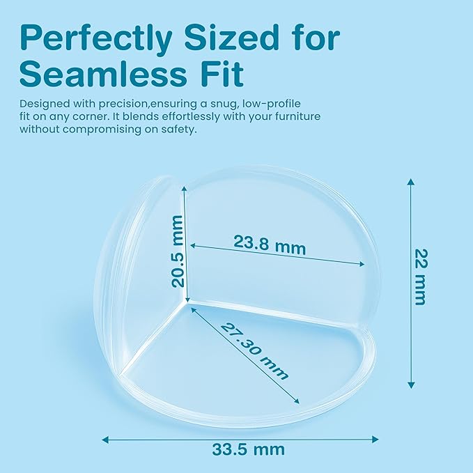 15 Pack Corner Protector for Baby - Clear & Transparent Edge Guards for Baby Proofing, Safety Furniture Corner Protectors for Furniture to Prevent Injuries (Ball Shaped)
