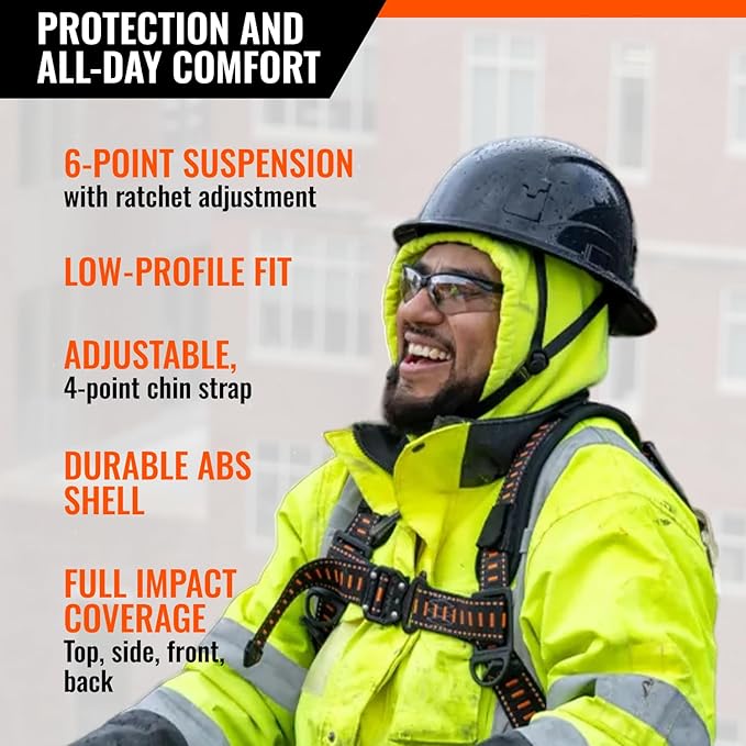 Malta Dynamics APEX Safety Helmets – Type 2 Class C Safety Hard Hat, Full Brim, Vented, Rated for Top, Front, Back, and Side Impact, OSHA and ANSI Compliant