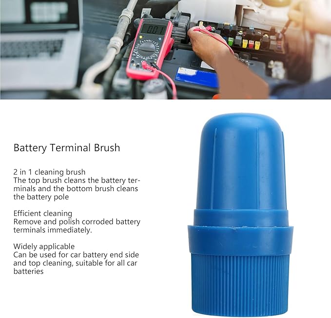4PCS Car Battery Terminal Cleaner, Battery Terminal Brush, Post Cleaner Wire Brush Tool for Automotive Batteries, Automotive Accessories Universal
