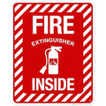 Fire Extinguisher Inside Sign, Fire Safety Sign, 24x30 Inches, Rust Free .063 Aluminum, Fade Resistant, Indoor/Outdoor Use, Made in USA