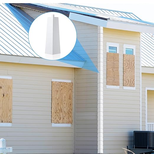 6 Pcs Aluminum Siding Corners 8.5 Inch Outside White Corner Caps, Smooth Siding Trim with Nails for Mobile Home and Wooden House Exterior