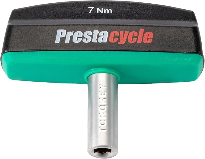 Prestacycle Pro TorqKeys 7Nm T-Handle Torque Limiting Tool – Torque Wrench Bit with Ergonomic Low-Profile Grip, Magnetic 1/4" Hex Bit Retention, Durable Zinc Shaft