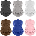 Fuinloth Neck Gaiter, 6 Pack Cooling UV Protection Bandana Face Mask Gator Scarf for Men Women
