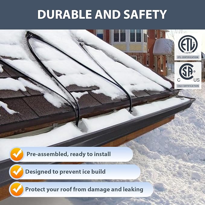 HEATIT HIRD 200 feet 5 Watts Per Foot Roof & Gutter Snow De-Icing Cable