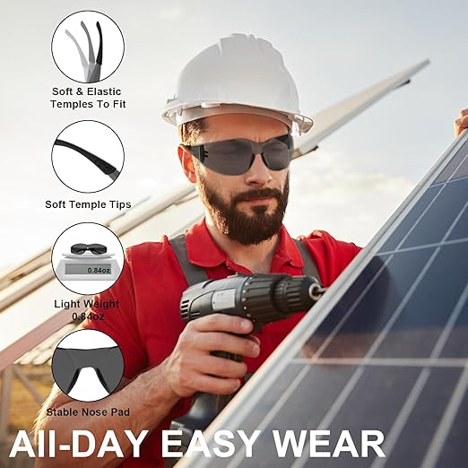 ANSI Z87.1 Tinted Safety Glasses Bulk 36 pack, Safety Sunglasses for men and women, Scratch & Impact Resistant UV protection sunglasses for Construction, Outdoor Sports & Work
