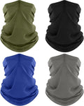4 Pack Neck Gaiter, Cooling Breathable Face Mask UV Protection Scarf Hiking Bandana for Men/Women