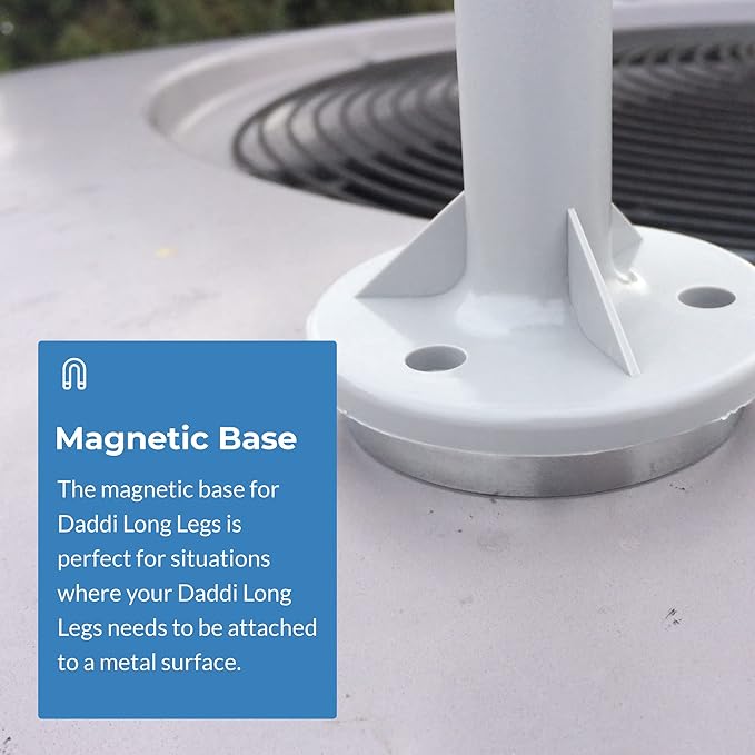 Bird Barrier Magnetic Base Daddi Long Legs. Strong Round Magnet Base Easy to Mount and Remove from Metal Surfaces - Daddi Long Legs Sold Separately