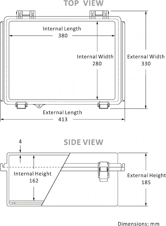 Junction Box, IP67 Waterproof Plastic Enclosure for Electrical Project, Hinged Grey Cover, Includes Mounting Plate and Wall Bracket (Grey Cover with Inner Door, 16.1"x12.2"x7.1")