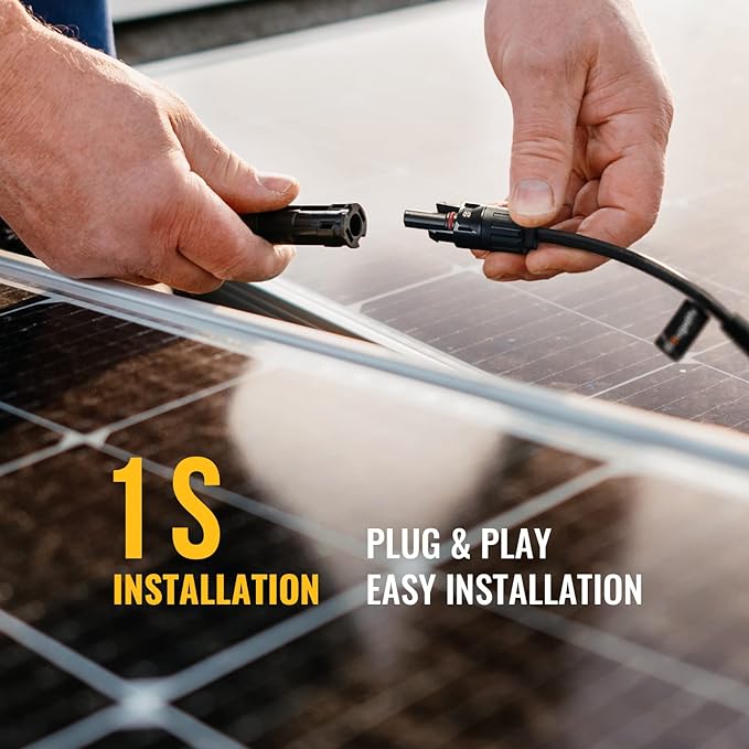 BougeRV Solar Y Branch Connectors Solar Panel Parallel Connectors 1 to 3 Solar Cable Wire Plug Tool Kit (M/FFF and F/MMM)