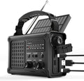OnLyee Emergency Radio, Hand Crank & Solar Powered NOAA Weather Radio, 12000mAh Power Bank, AM/FM, LED Flashlight & Reading Lamp for Hurricane, Blizzard, Power Outage, Outdoor Camping, Survival Gear
