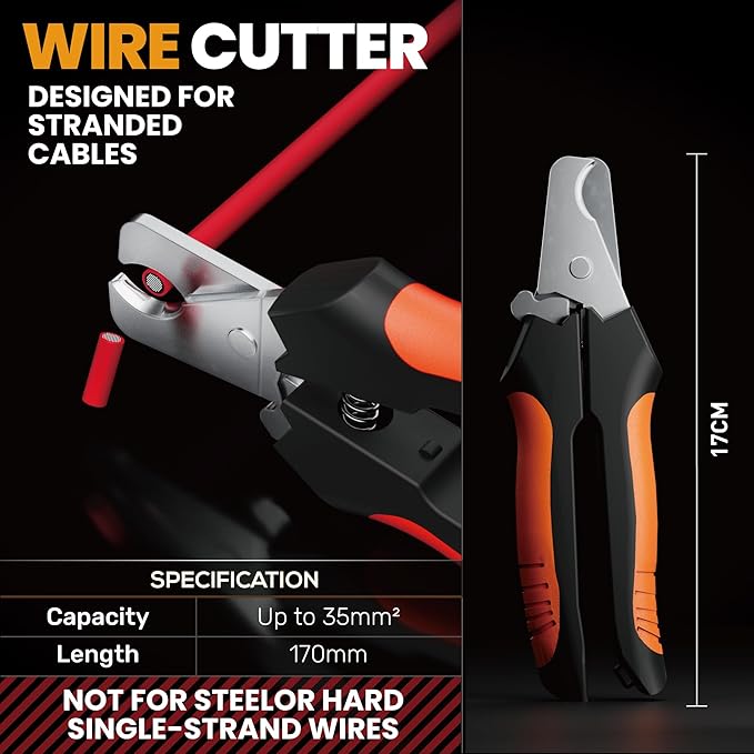 SOMELINE Solar Connector Crimping Tool Kit, 14-10 AWG Crimper for Solar Panel Cables Connectors, Toolbox Kit with 6 Pairs of Solar Connectors and Wrenches, Strippers, Crimpers and Cable Cutter