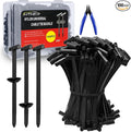 100PCS Upgraded Nylon Universal Cable Tie Buckle,Self-Locking Multifunctional Zipper Clips, Zip Ties Heavy Duty with UV Resistance for Car Bumper Fender Repair, Home, Garden, and Outdoor Organization