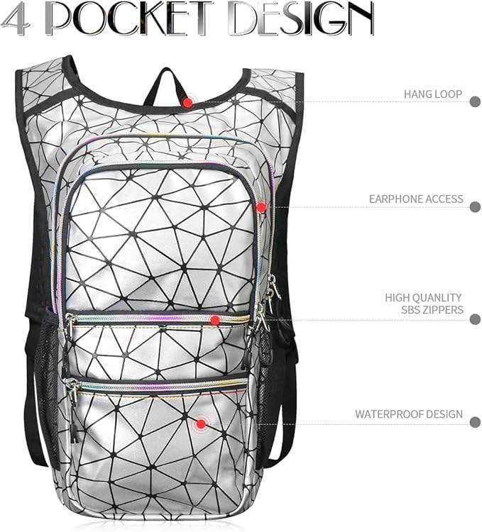 Hydration Pack, Water Backpack with 3L Hydration Bladder Lightweight Insulation, Festival Essential, Rave Hydration Backpack, Hydropack Backpack for Rave, Hiking, Biking, Festival Gear
