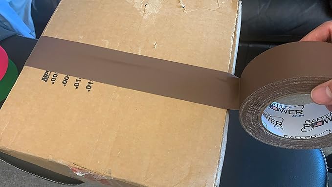 Gaffer Power Proudly Made in The USA, Real Professional Grade Gaffer Tape, Heavy Duty Gaffers Tape, Non-Reflective, Multipurpose. 2 Inches x 30 Yards, Brown