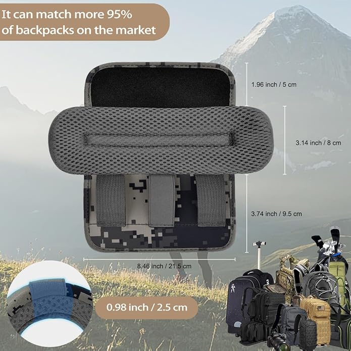ZINMARK 2Pcs Thick Cushioned Shoulder Pads, Anti-Slip Design and Breathable Mesh Pads for Shoulder Strap,Soft and Comfortable