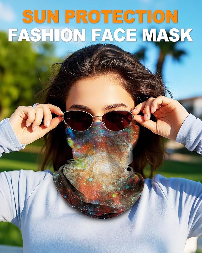 4Pack Neck Gaiter for Men Women Face Cover Mask Head Wrap Balaclava Headwear Bandana Headband Magic Scarf