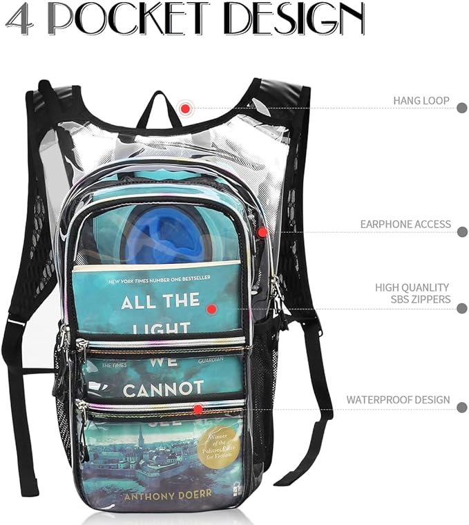 Hydration Pack, Water Backpack with 3L Hydration Bladder Lightweight Insulation, Festival Essential, Rave Hydration Backpack, Hydropack Backpack for Rave, Hiking, Biking, Festival Gear