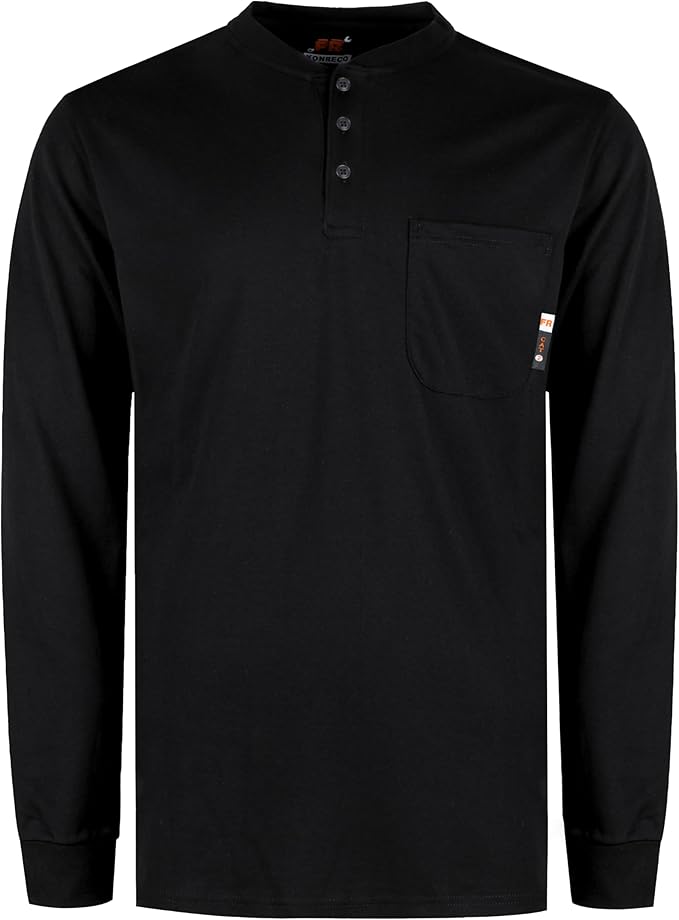KONRECO FR Shirts for Summer Flame Resistant Shirt 5.5oz Light Weight CAT2 Henley Shirts