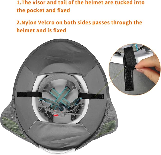 4 Pack Sun Shade Full Brim, Visor Mesh Neck Sun Shield with Reflective Strips Neck Sunshade Cover, Accessories (Gray)