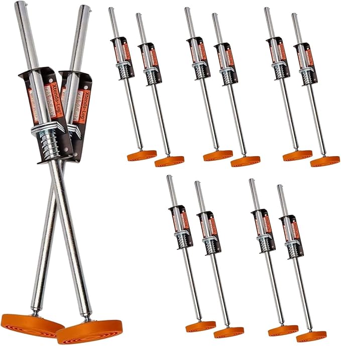 Xtenda-Leg® Ladder Leveler - Rubber Feet, Perfect for Extension Ladders, Stabilizer Attachments for Safe Use - Stable Platform for Uneven Ground - Easy Installation - OSHA Approved - 6 Pairs