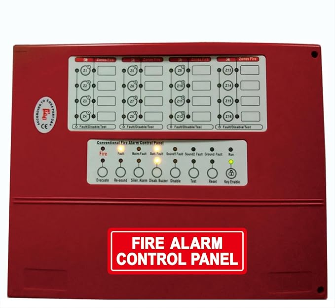 Fire Alarm Control Panel Sign - Made from Premium Durable Acrylic Material, Super Strong Self-Adhesive, QuickInstallation, Perfect for Your Business and Home (9x3 Inches, Red)
