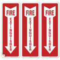 Fire Extinguisher Decal Self Adhesive Sticker 4x12" 4 Mil Vinyl SignIndoor & Outdoor Use UV Protected & Waterproof Sleek (3 Pack)