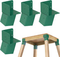 Dolibest Heavy Duty Deer Stand Brackets, 4x4 Compound Angle Bracket, Powder Coated Elevated Bracket for Outdoor Platforms, Deer Hunting, Shooting Shack, Observation Decks& Tree Houses (4Pack)