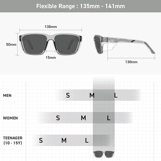 VETRA Z87+ Certified Safety Glasses HD High Contrast UV400 Side Shield Anti-Oil Coating Stylish Eyewear