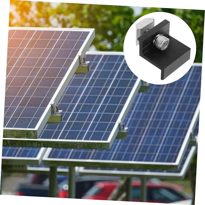 BESPORTBLE 4pcs Solar Panel Brackets Aluminum Tilt Mount Bracket Solar Ground Mount Panel Clamp for