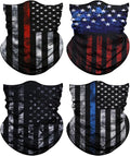 4Pack Neck Gaiter for Men Women Face Cover Mask Head Wrap Balaclava Headwear Bandana Headband Magic Scarf