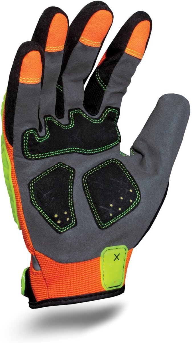 Ironclad mens Work Gloves EXO Hi Viz ImpactMedium, Hi-viz Yellow & Orange, Medium Pack of 1 US
