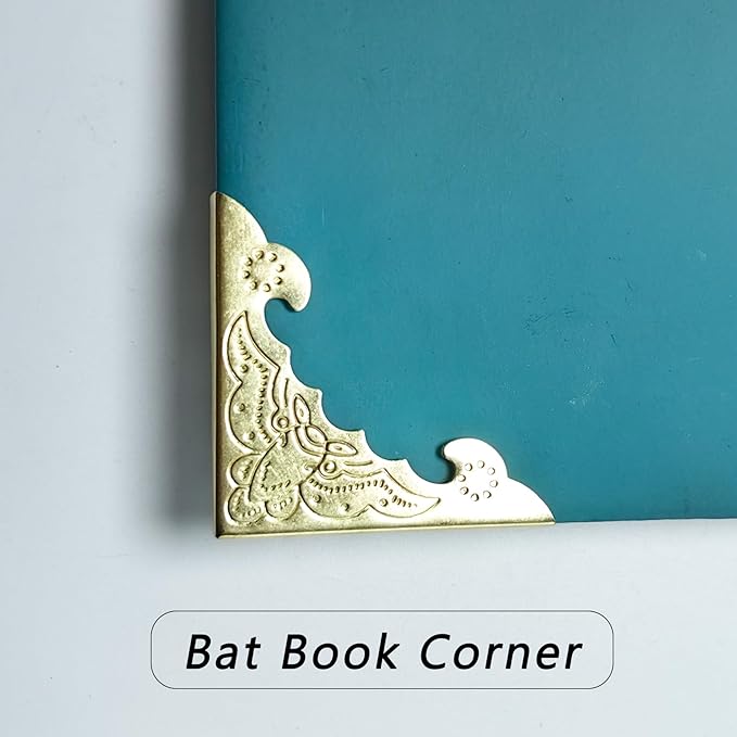 30Pcs Metal Corner Protector, 40mm Corner Protectors, Cabinet Corner Protectors, Decorative Vintage Album Corner Protector, Corner Edge Cover for Book Menu Furniture Table Edge (Gold)