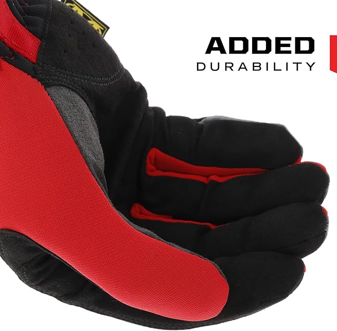 Mechanix Wear FastFit Work Gloves - Anti-Slip & Abrasion Resistant Heavy Duty Gloves - Touchscreen Compatible - Vibration Damping - Multipurpose Use - Large - Red