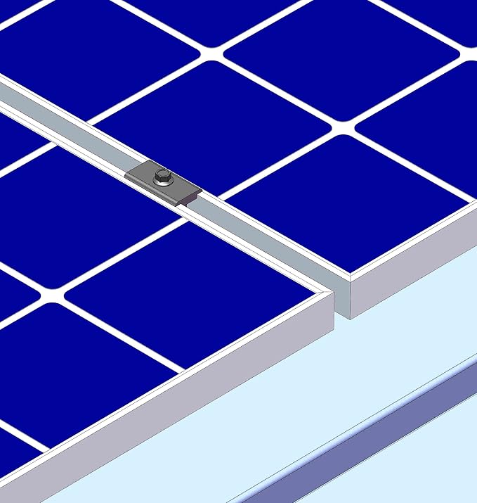 Mid Clamp MageClamp Rail-Less Solar Mounting Kit for Standing Seam Metal Roof Solar Panel Module Racking Installation