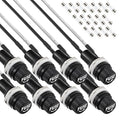 Panel Mount Fuse Holder - 5x20 mm, 250V AC/125V AC/12V DC, 10A/15A Fast Blow Glass Fuse Kit with Pre-Soldered Wires