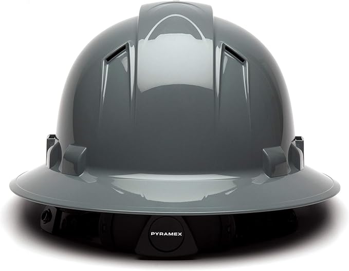 Pyramex Ridgeline Full Brim Vented Hard Hat 4 Point Ratchet Suspension