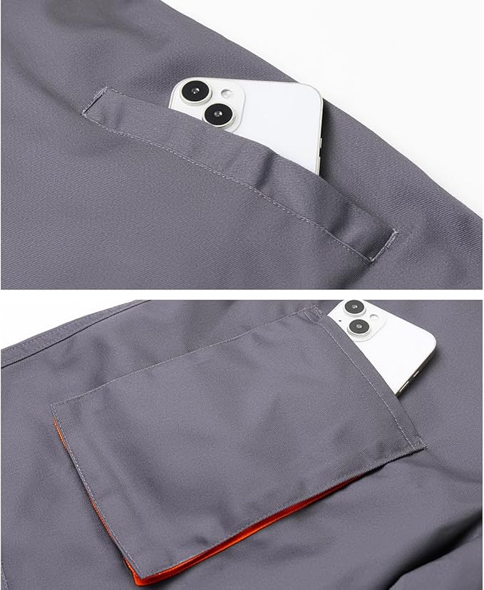 Men's Coveralls Mechanic Work Jumpsuit Multi Pockets Overalls Long Sleeve Workwear Coverall