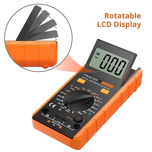 Proster LCR Meter - Capacitance Resistance Inductance Digital LCR Multimeter with LCD Over-Range Display