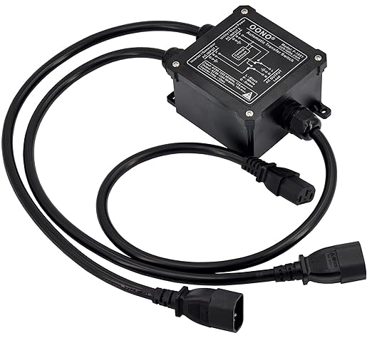 AC120V 15Amp Automatic Transfer Switch, ATS Auto Transfer Switch (IEC320 C14/C13)