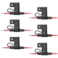 6 Pcs Waterproof Inline Fuse Holder for ATM Low Profile Mini Small Blade Fuse 5A 6A 7.5A 10A 15A 20A 25A 30A DC 12V 12AWG Max Adapter 30A Protection for Automotive RV Car Electrical Systems
