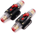 12V 30A Circuit Breaker Reset Fuse PowMr, Audio Inline Fuse Holder 30 Amp With Manual Reset for Car Audio, Stereo Switch and Solar Inverter System (2 Pack)