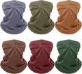 Geyoga 6 Pieces Summer UV Protection Cooling Neck Gaiter Face Clothing Neck Gaiter Mask Scarf Sunscreen Breathable Bandana