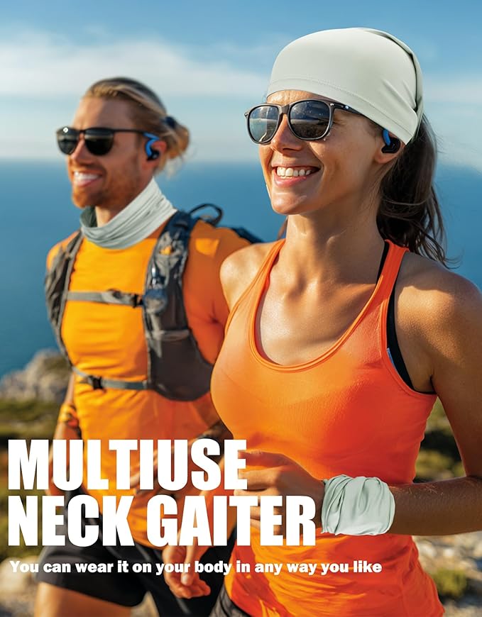 JHYWELL Cooling Neck Gaiter Face Mask, UV Protection Masks Gator, Windproof Bandana for Skiing, Fishing, Hiking, Cycling
