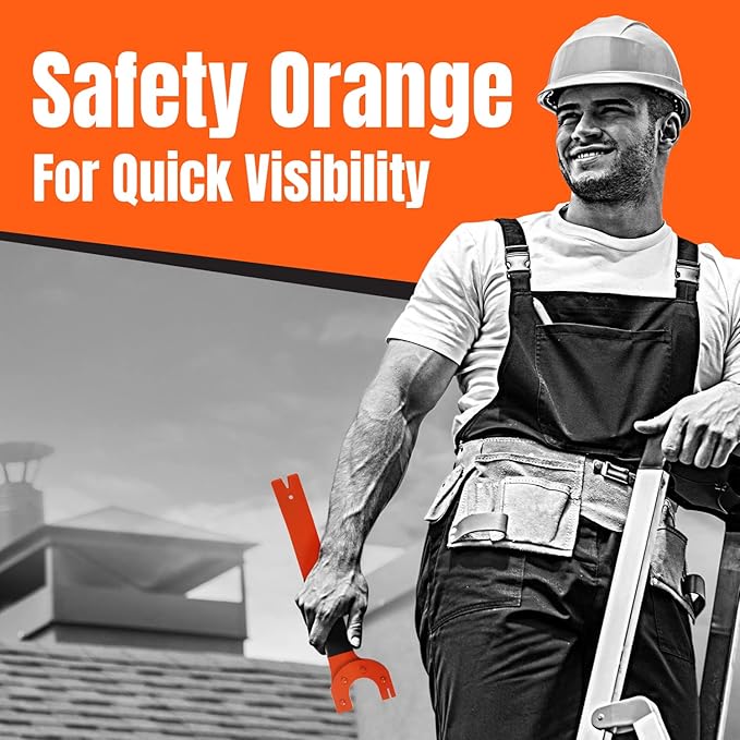 IMPRESA Pack of 2 Shingle Nail Puller - Safety Orange Ergonomic Comfort Grip & Roof Repair Tools - Magnetic Grip & Shingle Nail Remover - High-Contrast Orange Finish & Roofing Tool