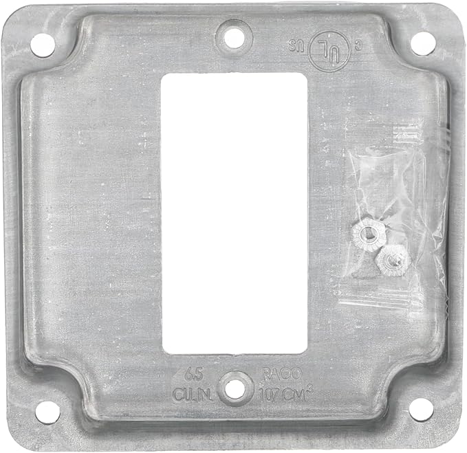 Hubbell-Raco 808C 1 GFCI 4-Inch Square Exposed Work Cover
