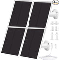 4 Pack Solar Panel for Ring Security Camera, Premium 5V USB Solar Panel Charger IP65 Waterproof, Compatible with Outdoor Rechargeable Battery Powered Cam, 9.8ft USB Cable, 360 Adjustable Bracket