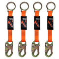 Malta Dynamics 18” D-Ring Extender with Snap Hook for Fall Protection and Roofing, OSHA/ANSI Compliant (4)