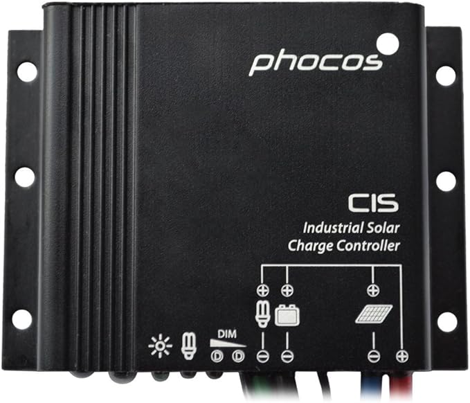 Phocos IP68 20A CIS20 Solar Charge Controller 12/24VDC AutoWork Regulator Off Grid/Solar Light System for Battery Charging