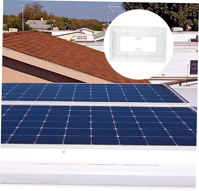 1set Solar Panel Mounting Brackets Lightweight Abs Solar Stand Racks for Roof Boat and Rv Easy Installation White Set