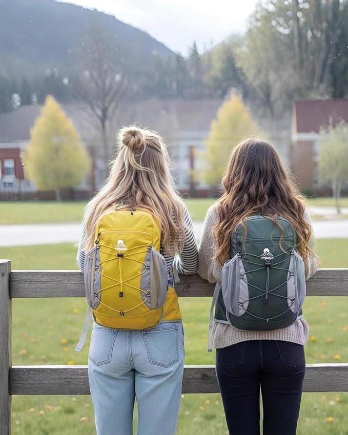 Hydration Backpack with 2L Water Bladder - Lightweight 15L Daypack with Phone-Sized Hip Belt Pockets, Anti-Chafe Cotton Edging & No-Bounce Straps - Small Water Backpack for Hiking, Running, Skiing
